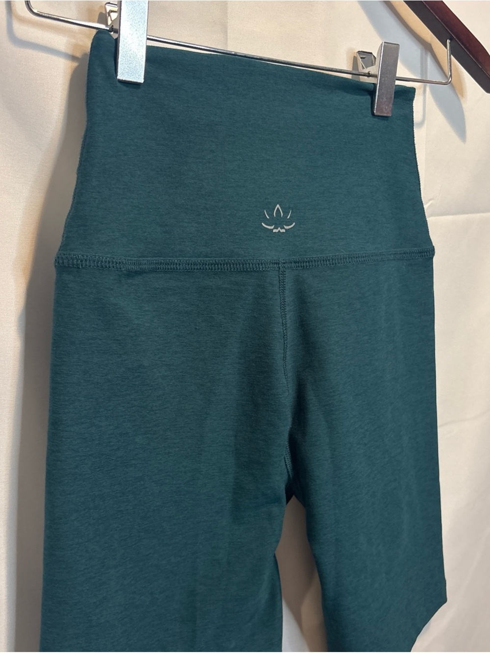 Beyond Yoga High-Waist Teal Bike Shorts - Picture 3 of 7